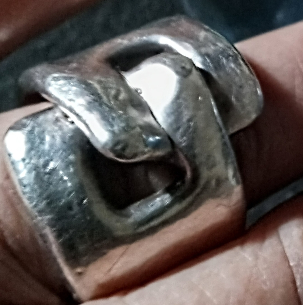 STERLING SILVER ART DECO RING - Picture 7 of 12